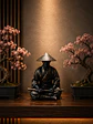 Figura Samurái Ronin en Meditación 13 cm – Acabado Bronce Envejecido - Miniatura 3