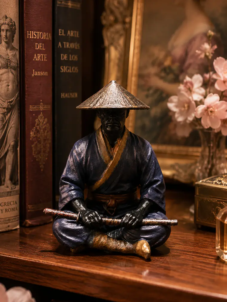 Figura Samurái Ronin en Meditación 13 cm – Acabado Policromía 1