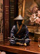 Figura Samurái Ronin en Meditación 13 cm – Acabado Policromía - Miniatura 1