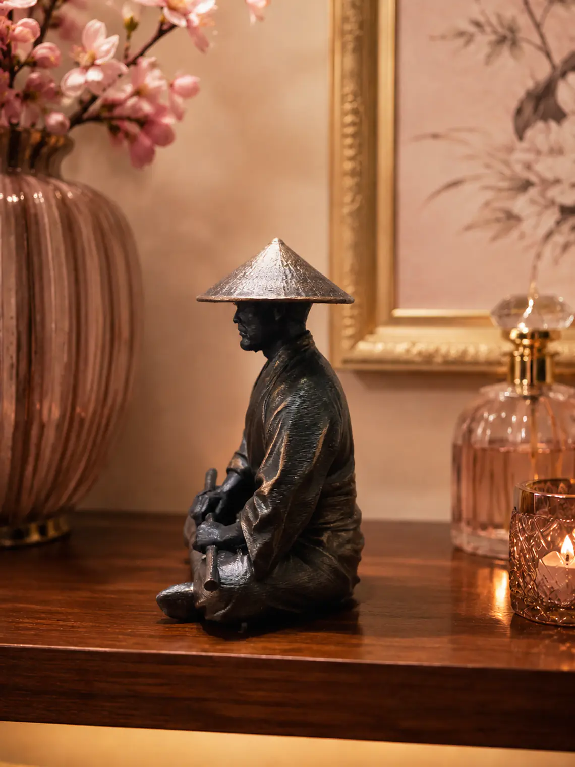 Figura Samurái Ronin en Meditación 13 cm – Acabado Policromía 4