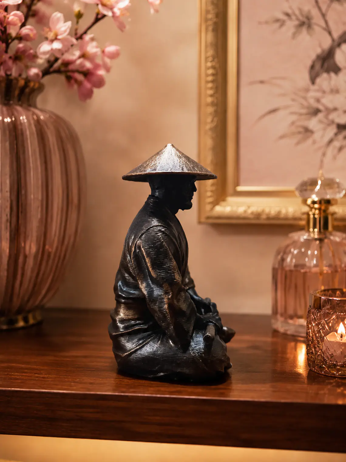 Figura Samurái Ronin en Meditación 13 cm – Acabado Policromía 5
