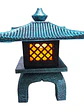 Tōrō Japonés 13 cm – Linterna Samurái Azul con Luz LED - Miniatura 2