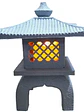 Tōrō Japonés 13 cm – Linterna Samurái Gris Piedra con Luz LED - Miniatura 2