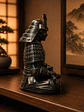 Figura Samurái con Armadura Zen 13 cm – Bronce Envejecido - Miniatura 2