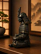 Figura Samurái con Armadura Zen 13 cm – Bronce Envejecido - Miniatura 4