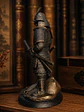 Figura Samurái 15 cm – Bronce Envejecido sobre Rocas - Miniatura 4