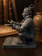 Portalápiz Guerrero de Terracota 13 cm – Guardián en Piedra Antigua - Miniatura 5