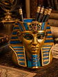 Portalápiz Faraón Egipcio 13 cm – Guardián Dorado del Nilo - Miniatura 1