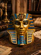 Portalápiz Faraón Egipcio 13 cm – Guardián Dorado del Nilo - Miniatura 2