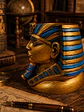 Portalápiz Faraón Egipcio 13 cm – Guardián Dorado del Nilo - Miniatura 3