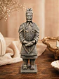 Figura Guerrero de Terracota General 23 cm – Acabado Piedra Antigua - Miniatura 1