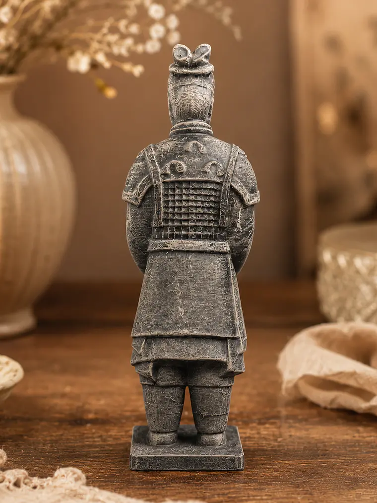 Figura Guerrero de Terracota General 23 cm – Acabado Piedra Antigua 4