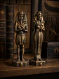 Faraón y Reina de Egipto 15 cm – Bronce Envejecido - Miniatura 1
