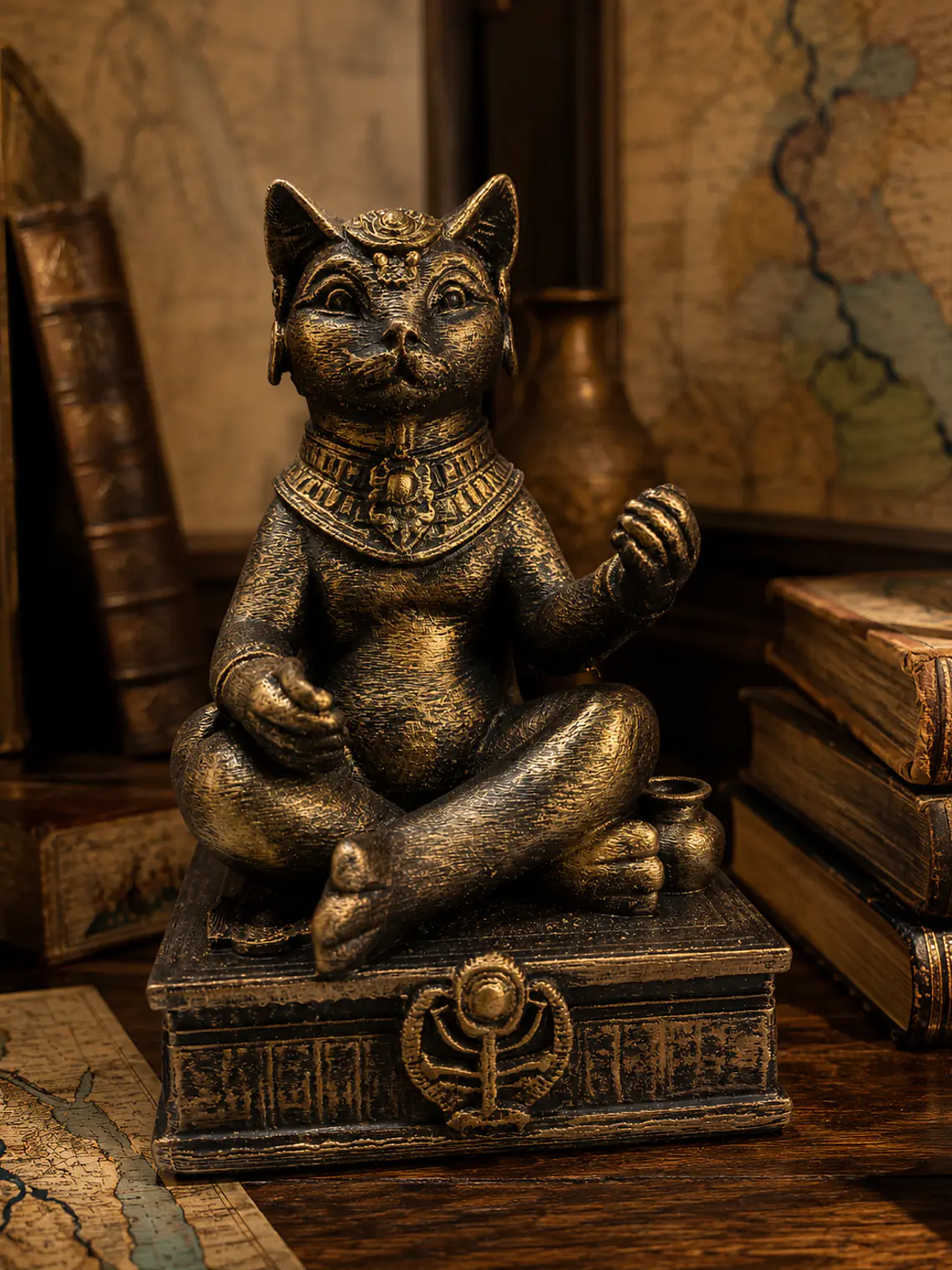 Figura Diosa Bastet 13 cm – Bronce Envejecido 2