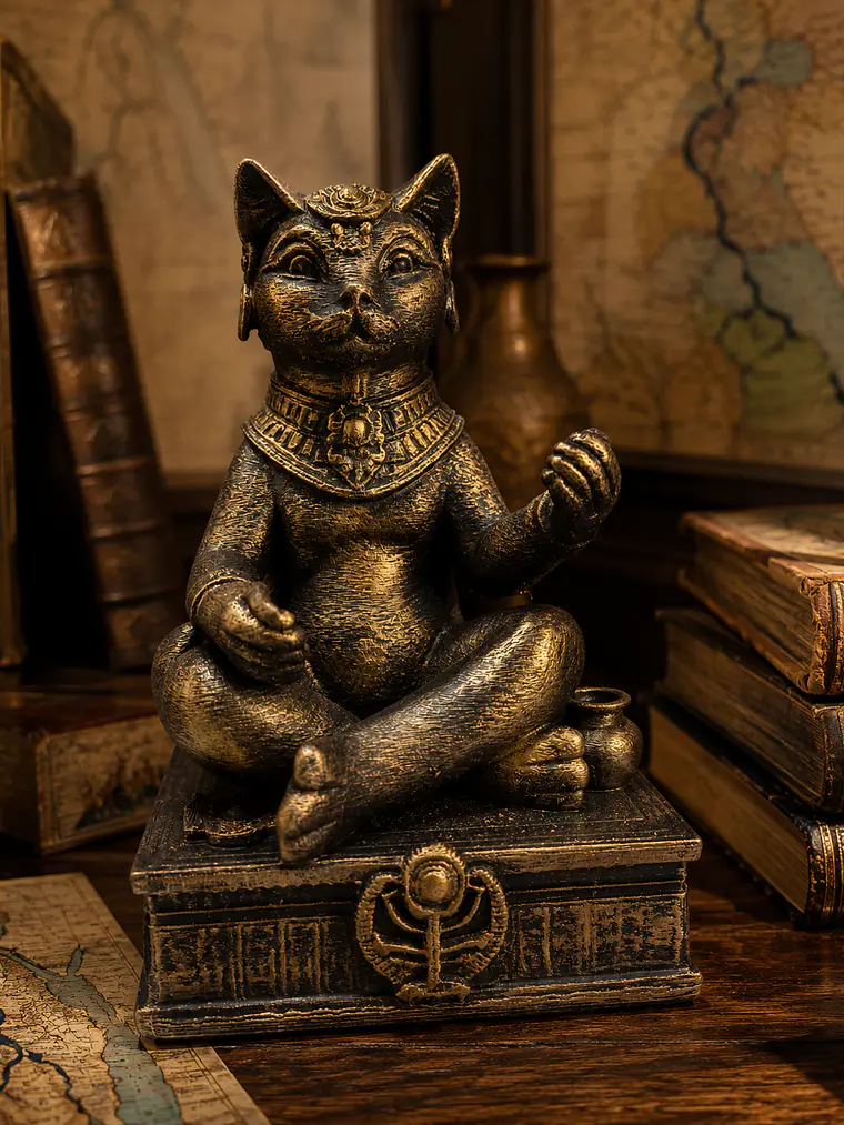 Figura Diosa Bastet 13 cm – Bronce Envejecido 2