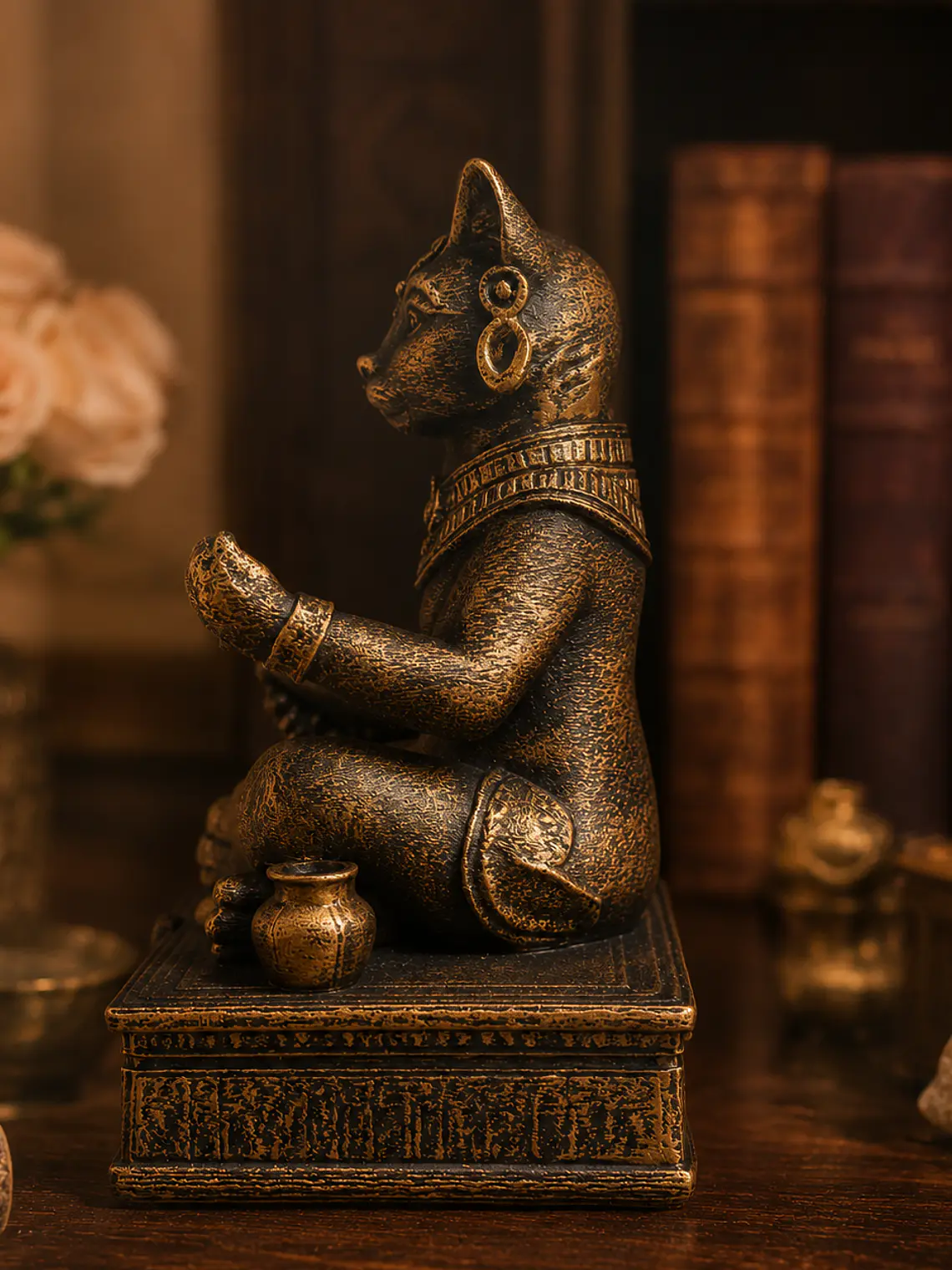 Figura Diosa Bastet 13 cm – Bronce Envejecido 3