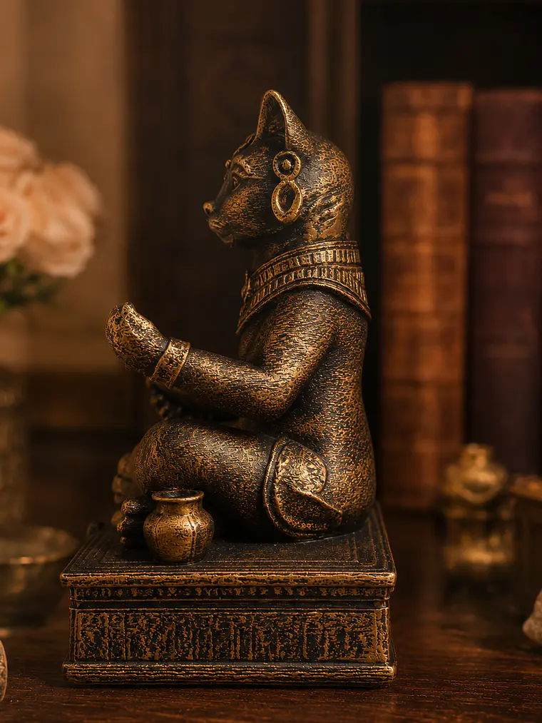 Figura Diosa Bastet 13 cm – Bronce Envejecido 3