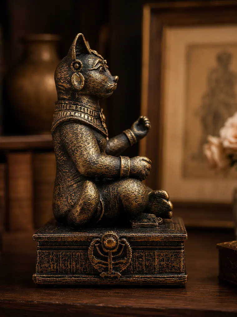 Figura Diosa Bastet 13 cm – Bronce Envejecido 5