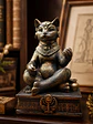 Figura Diosa Bastet 13 cm – Bronce Envejecido - Miniatura 1