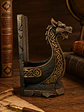 Sujetalibros Drakkar Vikingo 19 cm – Dragón Negro 1 Pieza - Miniatura 2