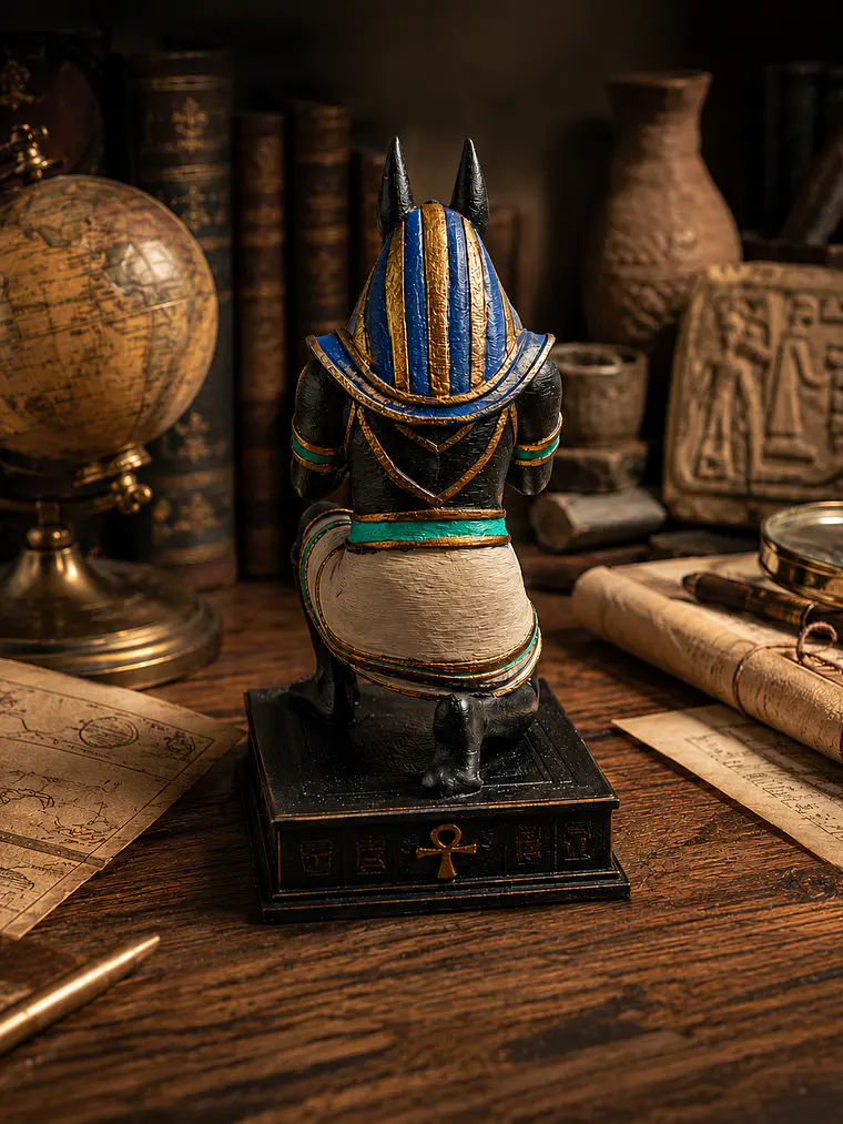 Portalápiz Anubis 17 cm – Guardián Egipcio Policromado 5