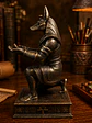 Portalápiz Anubis 17 cm – Guardián Egipcio Bronce Envejecido - Miniatura 4