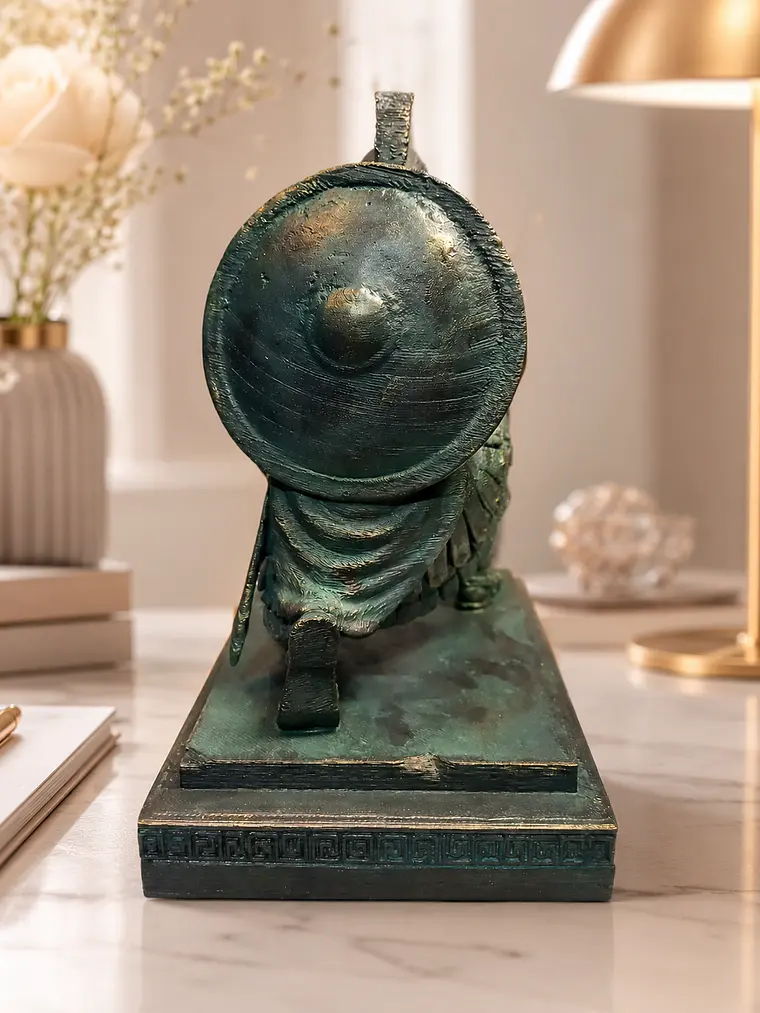 Portalápiz Guerrero de Ítaca – Veterano de Troya 16 cm | Bronce Antiguo con Efecto Óxido 5