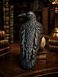 Figura Decorativa Cuervo del Umbral – Libro y Calavera 11 cm - Miniatura 3
