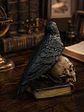 Figura Decorativa Cuervo del Umbral – Libro y Calavera 11 cm - Miniatura 4