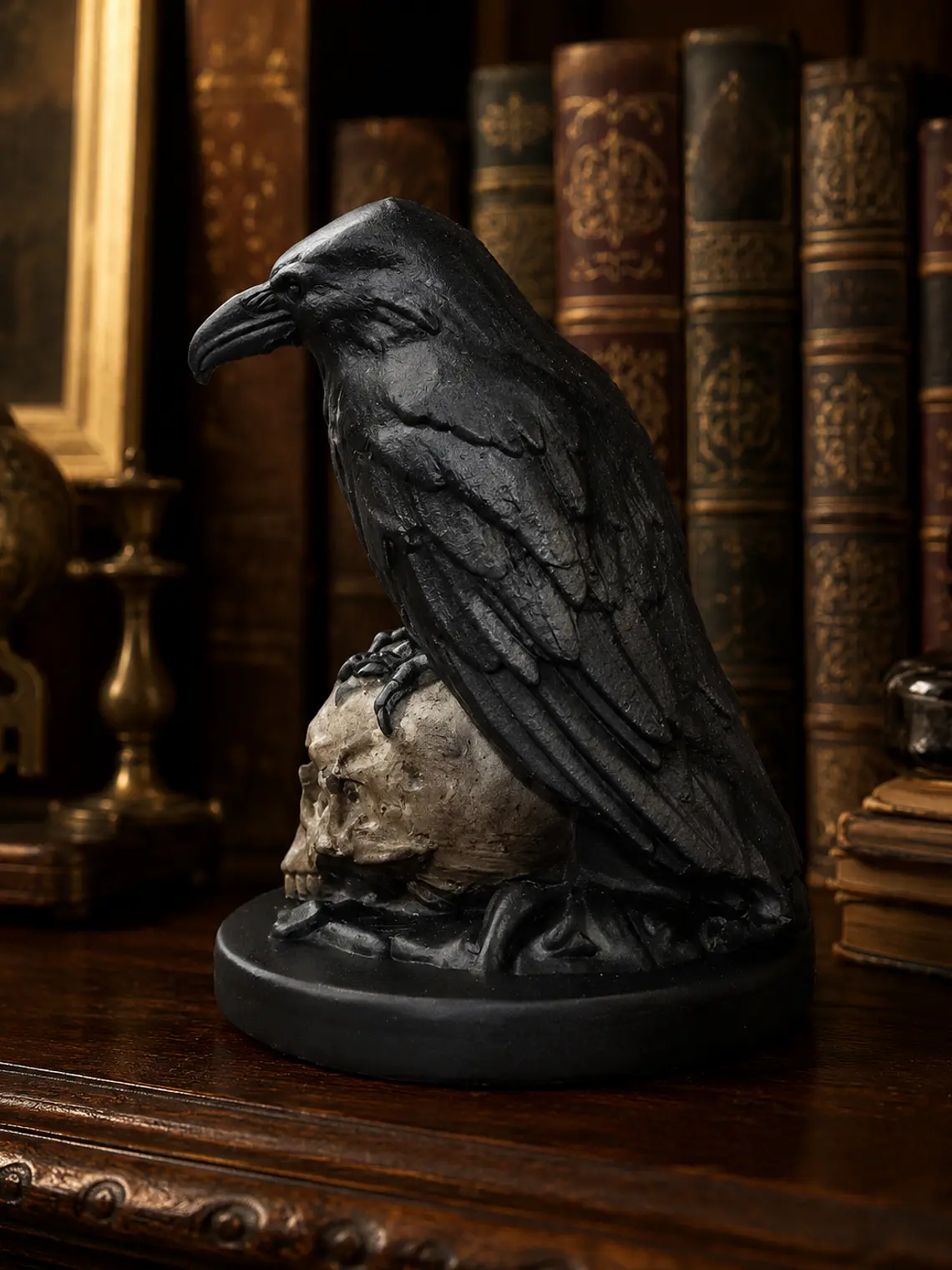 Figura Decorativa Cuervo del Sepulcro – Calavera 11 cm 4