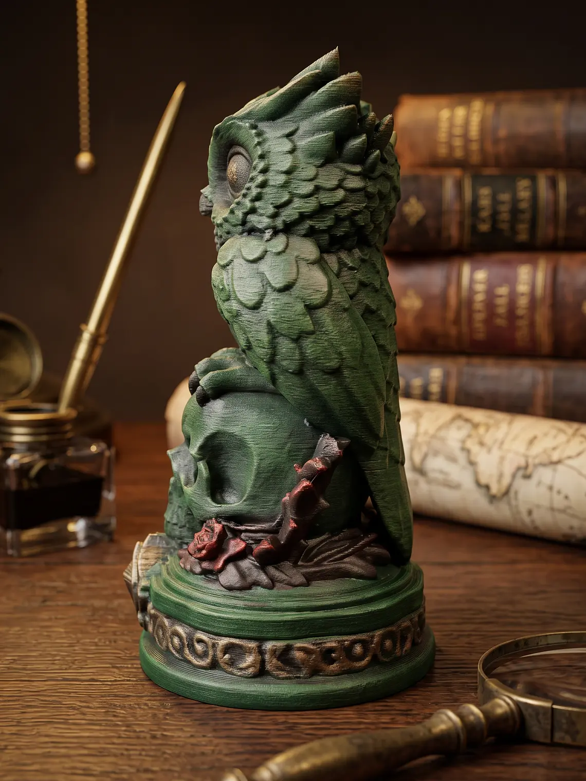 Figura Búho del Ateneo – Guardián de la Sabiduría 12 cm 2