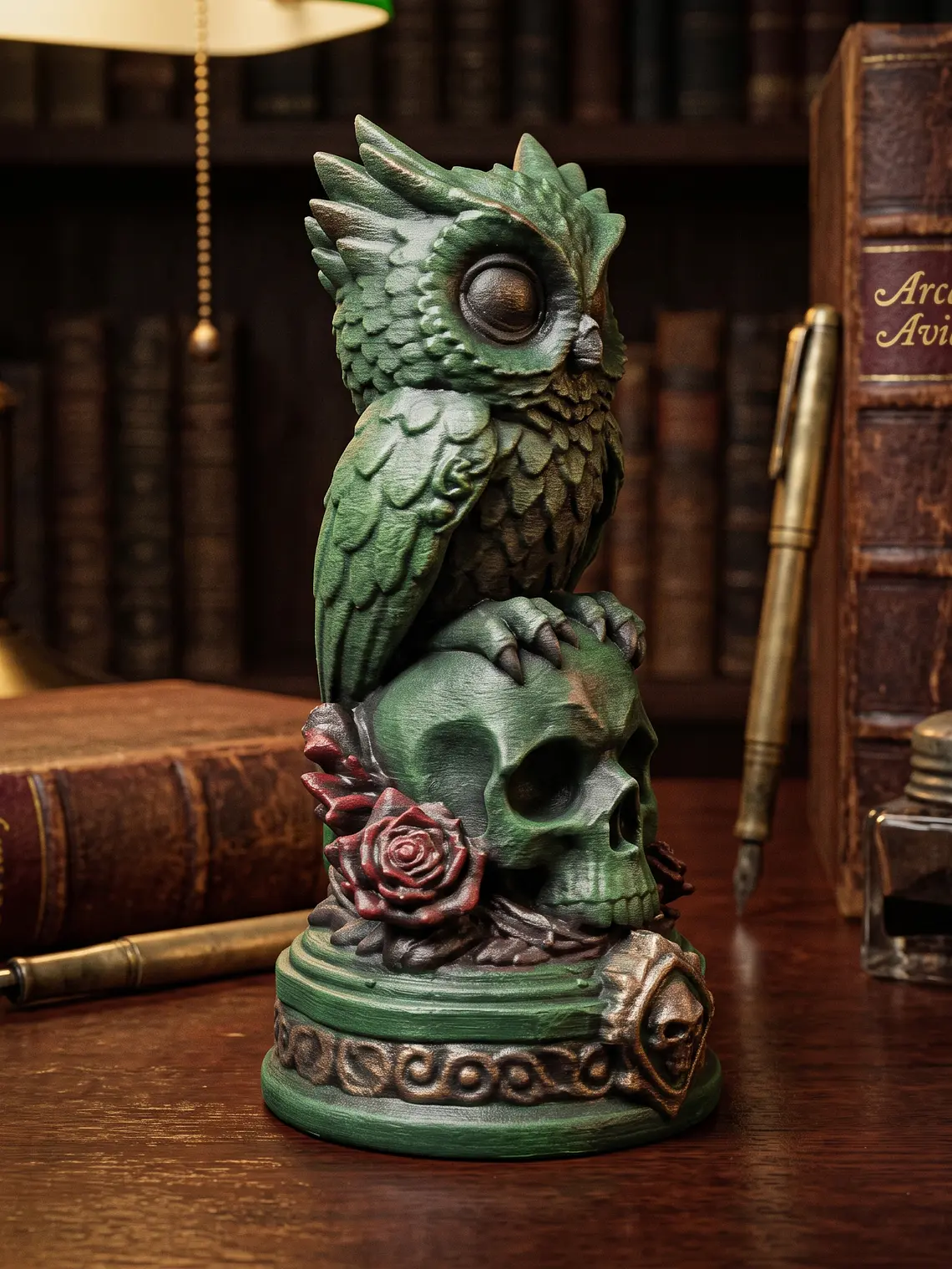 Figura Búho del Ateneo – Guardián de la Sabiduría 12 cm 3