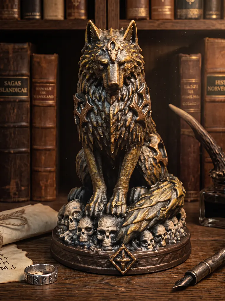 Figura Lobo del Claustro – Guardián de la Fortaleza 12 cm 1