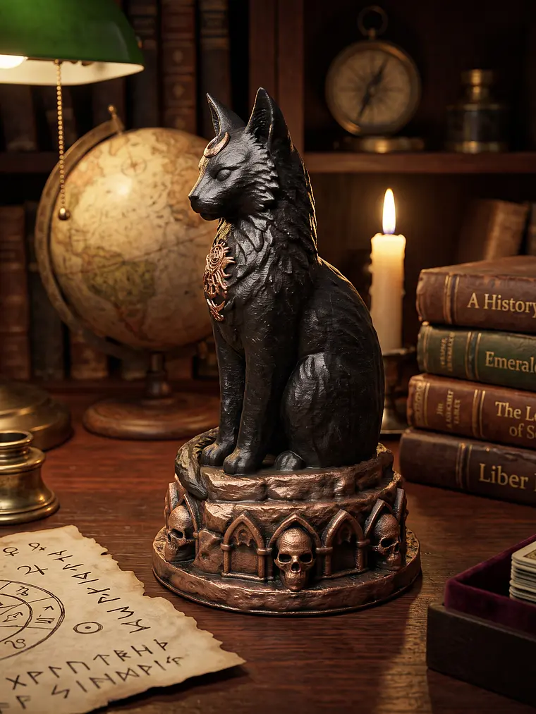 Figura Gato del Gabinete – Guardián de los Misterios 12 cm 2