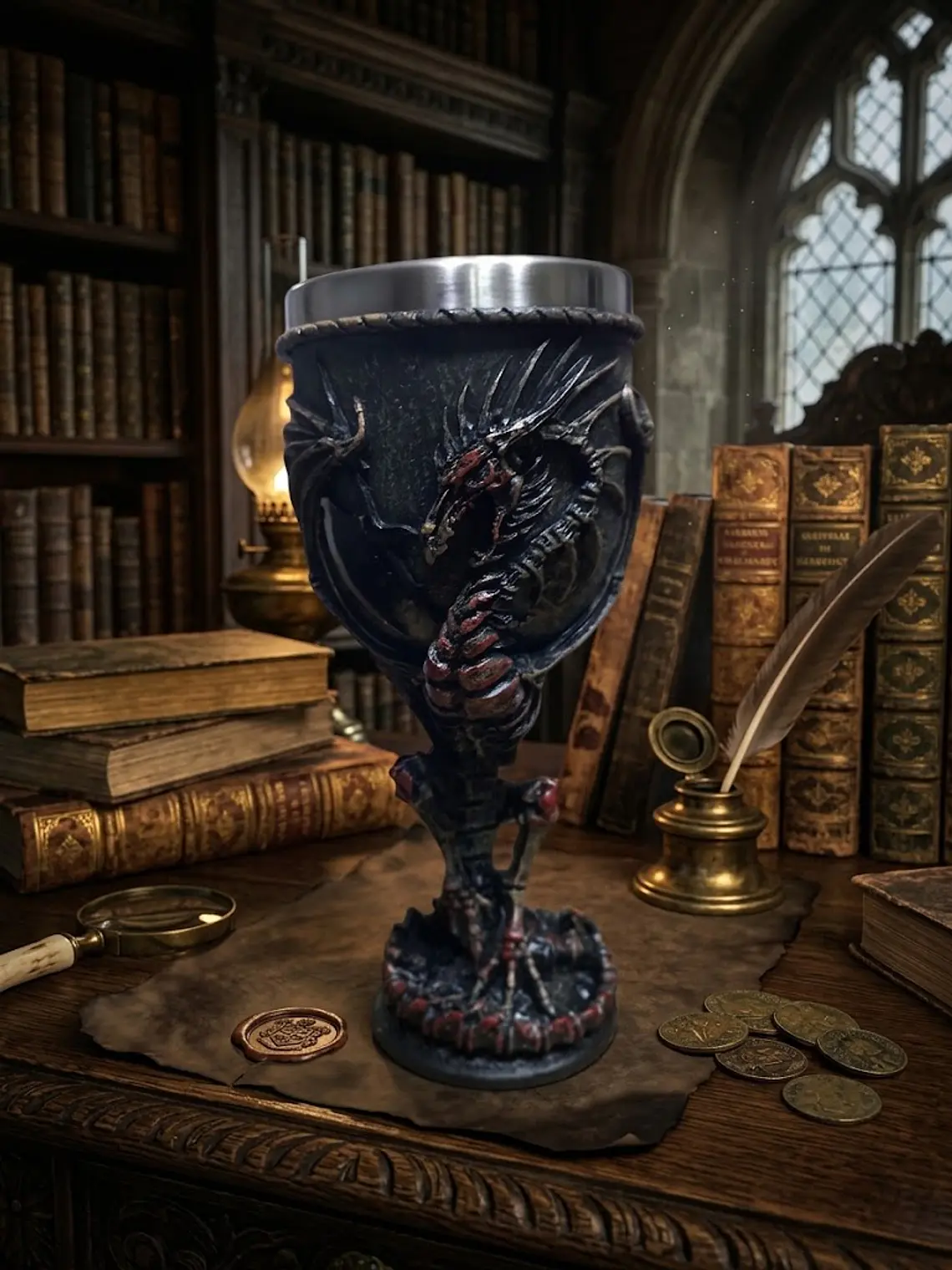Copa Dragón inmortal - Cáliz 17 cm  1