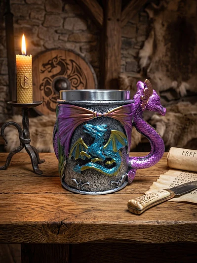 Jarra Vikinga 400cc  Dragones Vibrantes - shopero Mug