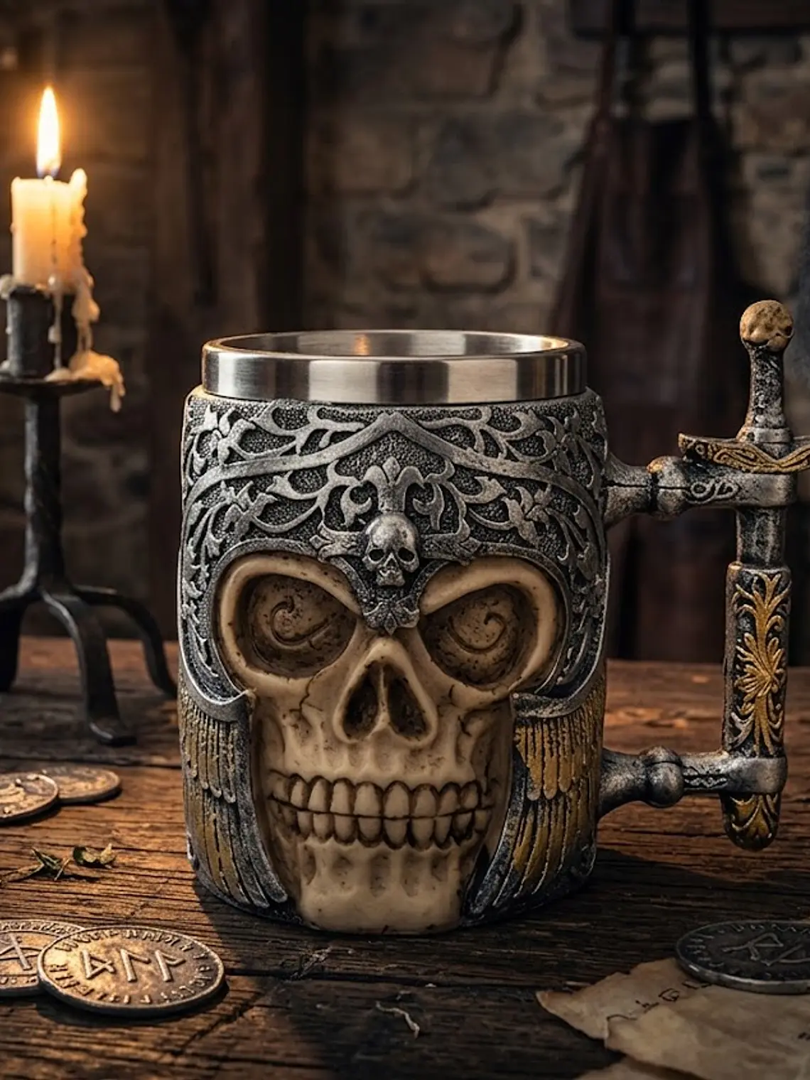 Jarra Calavera Guerrera Espada 1