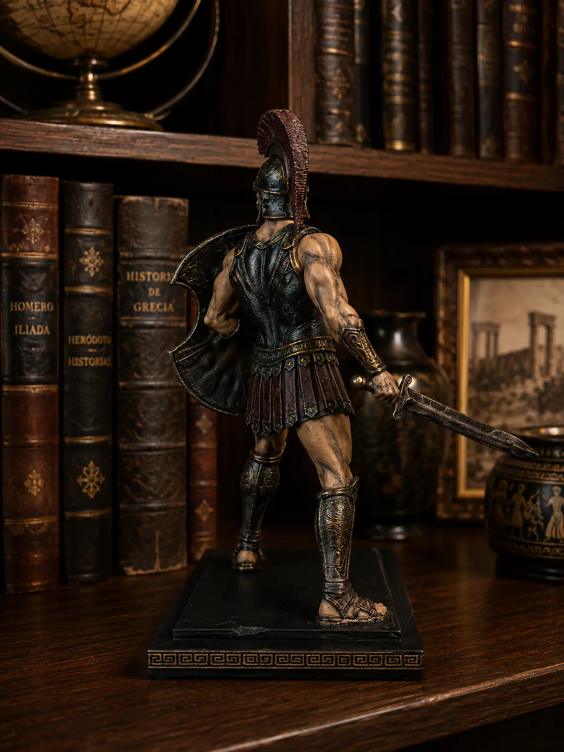 Figura Héroe de Troya – Aquiles 24 cm | Policromía Envejecida 3