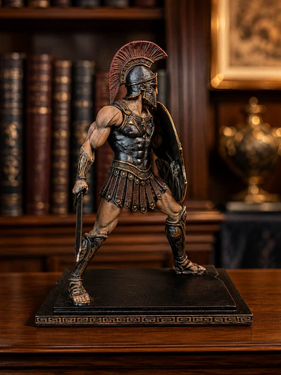 Figura Héroe de Troya – Aquiles 24 cm | Policromía Envejecida