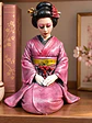 Geisha Sakura – Serenidad Japonesa 13 cm | Kimono Rosa - Miniatura 1