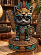Gato Guerrero Jaguar – Crónicas Felinas 14 cm | Pintado a Mano - Miniatura 1