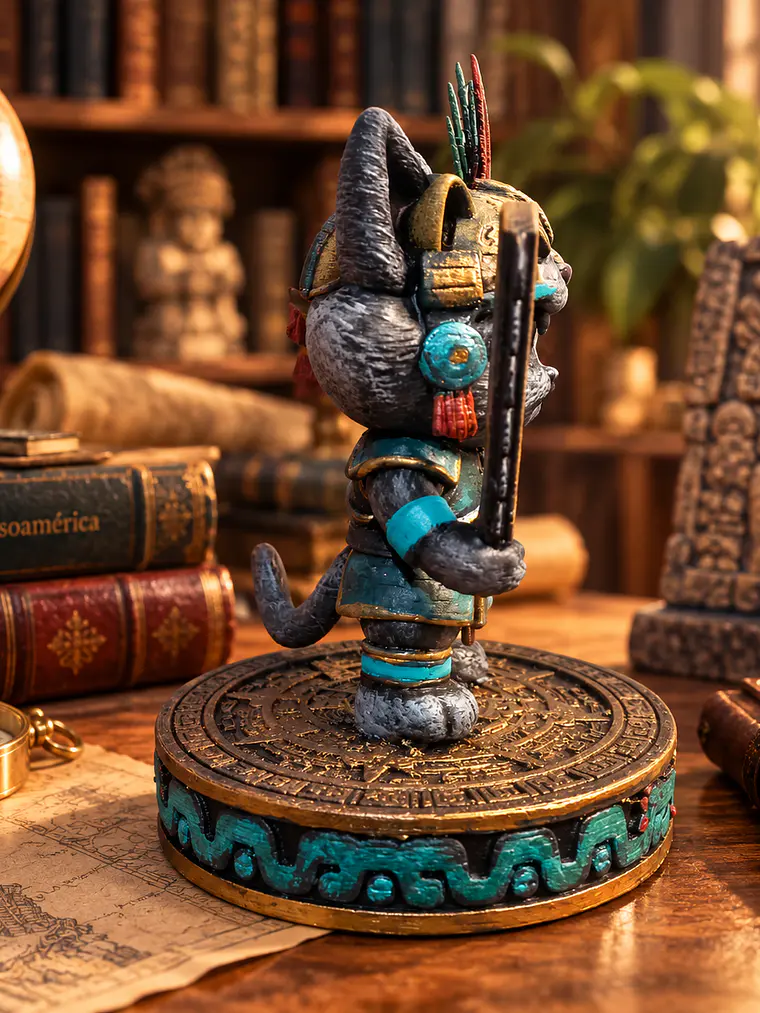 Gato Guerrero Jaguar – Crónicas Felinas 14 cm | Pintado a Mano 3