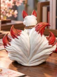 Figura Kitsune de las Nueve Llamas – Zorro Japonés de Nueve Colas 12 cm | Blanco y Rojo - Miniatura 4