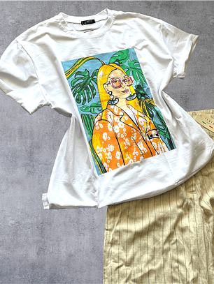 Polera estampada 