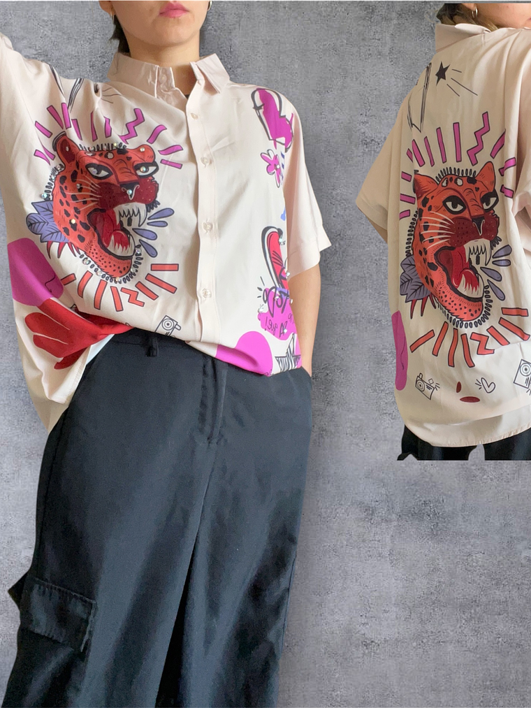 Blusa Tigre beige  1