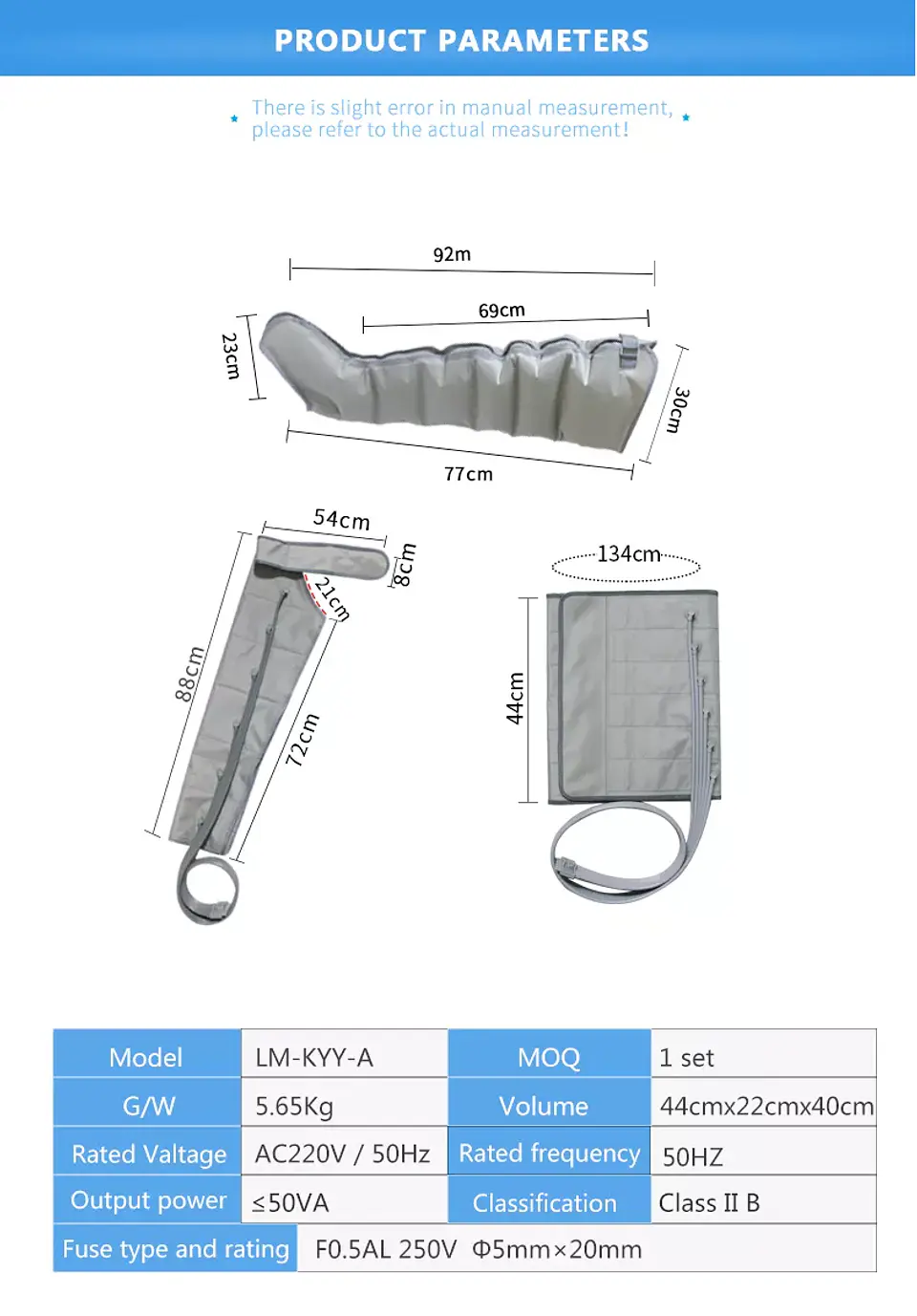 Equipo de Masajes y Presoterapia LM-KYY-A 5