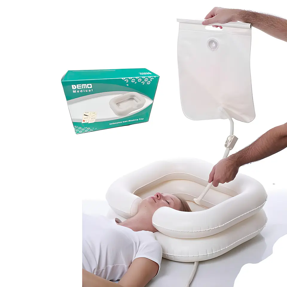 Lavapelo Portátil Inflable c/ducha 3