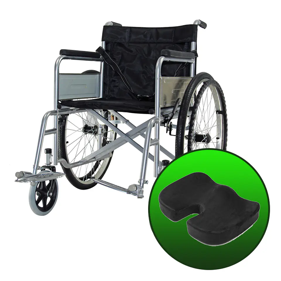 Silla de Rueda Estándar 801A + Cojín Viscoelástico 1