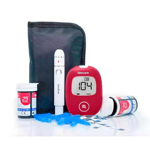 KIT Glucómetro Safe AQ+50 tiras+Lancetas