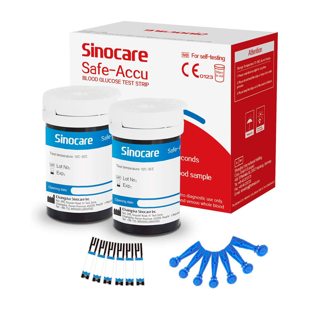Sinocare Blood Glucose Meter, 50 Test Strips And 50 Handles - Foto 14